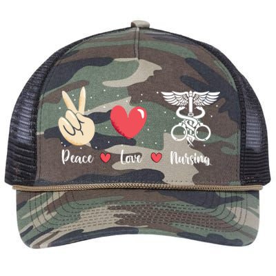 Rn Correctional Nurse Peace Love Prison Nursing Inmate Nurse Cool Gift Retro Rope Trucker Hat Cap