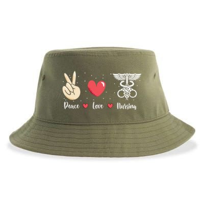 Rn Correctional Nurse Peace Love Prison Nursing Inmate Nurse Cool Gift Sustainable Bucket Hat