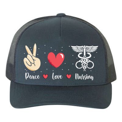 Rn Correctional Nurse Peace Love Prison Nursing Inmate Nurse Cool Gift Yupoong Adult 5-Panel Trucker Hat