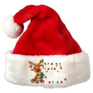 Reindeer Christmas Nice Naughty On A Governt Watch List Great Gift Premium Christmas Santa Hat