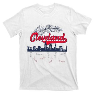 Retro Cleveland Native American Tribe Feathers Gift T-Shirt