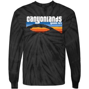 Retro Canyonlands National Park Moab Utah Vacation Tie-Dye Long Sleeve Shirt