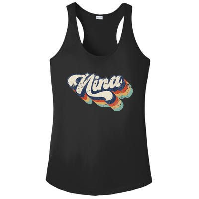 Retro Cute Nina For Grandma Best Nina Ever Mother's Day Ladies PosiCharge Competitor Racerback Tank