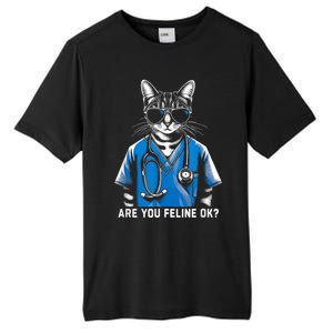 Retro Cat Nurse Gifts Nurse Week Gifts Funny Nurse Tall Fusion ChromaSoft Performance T-Shirt