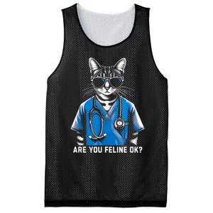 Retro Cat Nurse Gifts Nurse Week Gifts Funny Nurse Mesh Reversible Basketball Jersey Tank