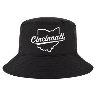 Retro Cincinnati Ohio 1788 Vintage Script Throwback Cool Comfort Performance Bucket Hat