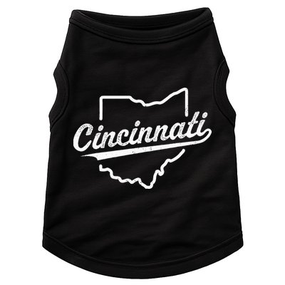 Retro Cincinnati Ohio 1788 Vintage Script Throwback Doggie Tank