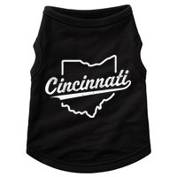 Retro Cincinnati Ohio 1788 Vintage Script Throwback Doggie Tank