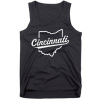 Retro Cincinnati Ohio 1788 Vintage Script Throwback Tank Top