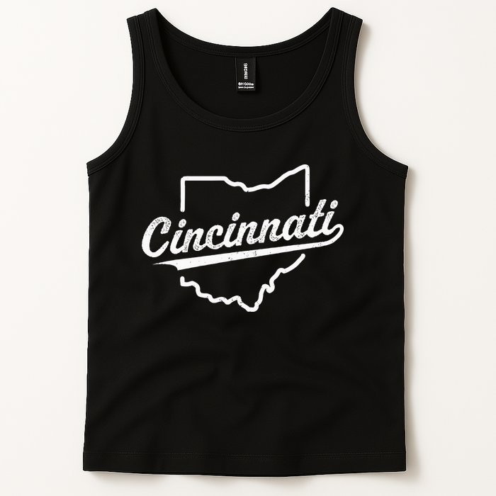 Retro Cincinnati Ohio 1788 Vintage Script Throwback Tank Top