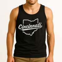 Retro Cincinnati Ohio 1788 Vintage Script Throwback Tank Top