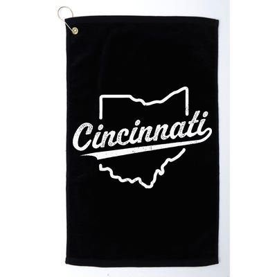 Retro Cincinnati Ohio 1788 Vintage Script Throwback Golf Towel