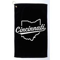 Retro Cincinnati Ohio 1788 Vintage Script Throwback Golf Towel