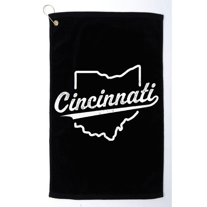Retro Cincinnati Ohio 1788 Vintage Script Throwback Golf Towel