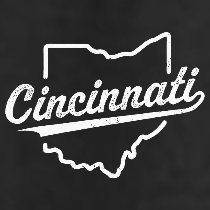 Retro Cincinnati Ohio 1788 Vintage Script Throwback Golf Towel