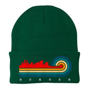 Retro City Of Denver Colorado Knit Cap Winter Beanie