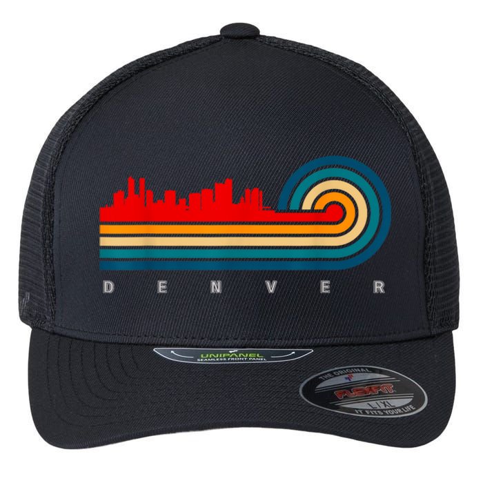 Retro City Of Denver Colorado Flexfit Unipanel Trucker Cap