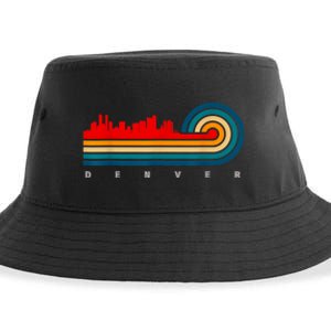 Retro City Of Denver Colorado Sustainable Bucket Hat