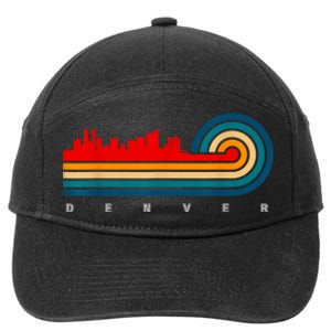 Retro City Of Denver Colorado 7-Panel Snapback Hat