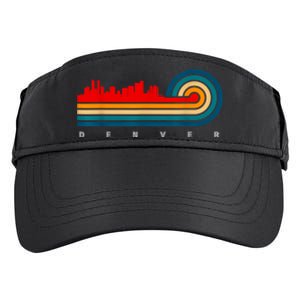 Retro City Of Denver Colorado Adult Drive Performance Visor