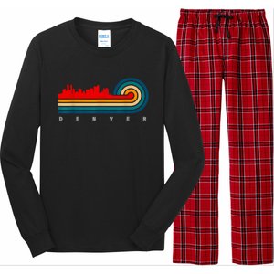 Retro City Of Denver Colorado Long Sleeve Pajama Set