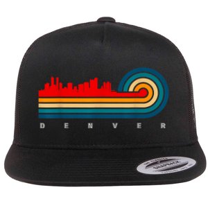 Retro City Of Denver Colorado Flat Bill Trucker Hat