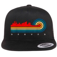 Retro City Of Denver Colorado Flat Bill Trucker Hat