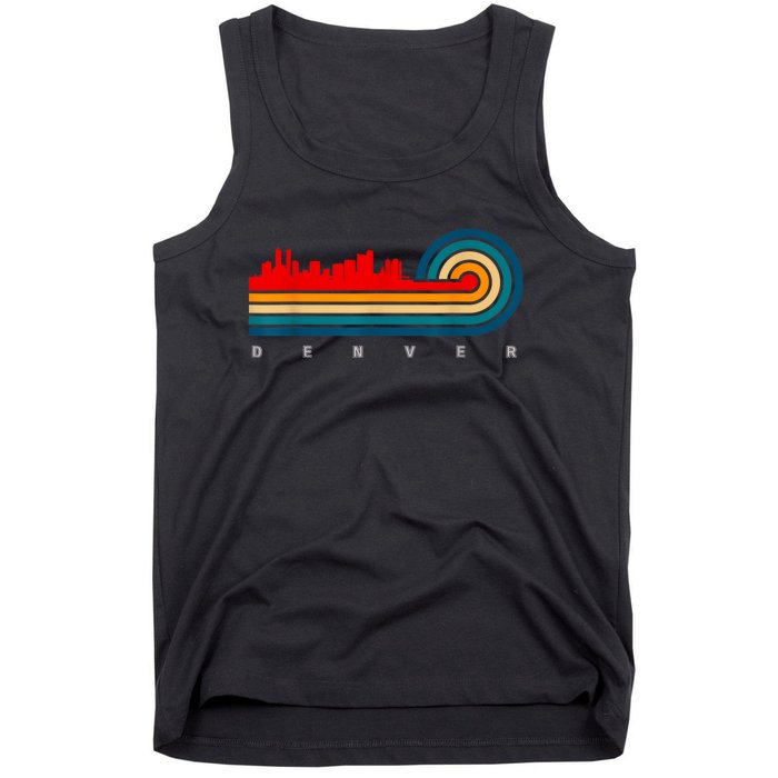 Retro City Of Denver Colorado Tank Top