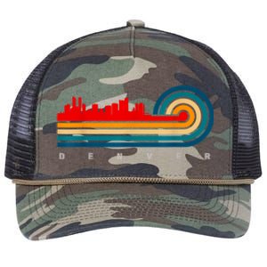 Retro City Of Denver Colorado Retro Rope Trucker Hat Cap