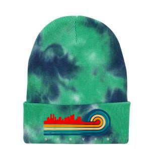 Retro City Of Denver Colorado Tie Dye 12in Knit Beanie