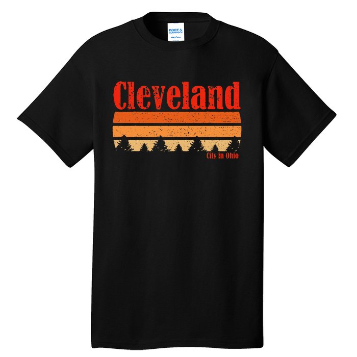 Retro Cleveland Ohio Vintage Weathered Tall T-Shirt