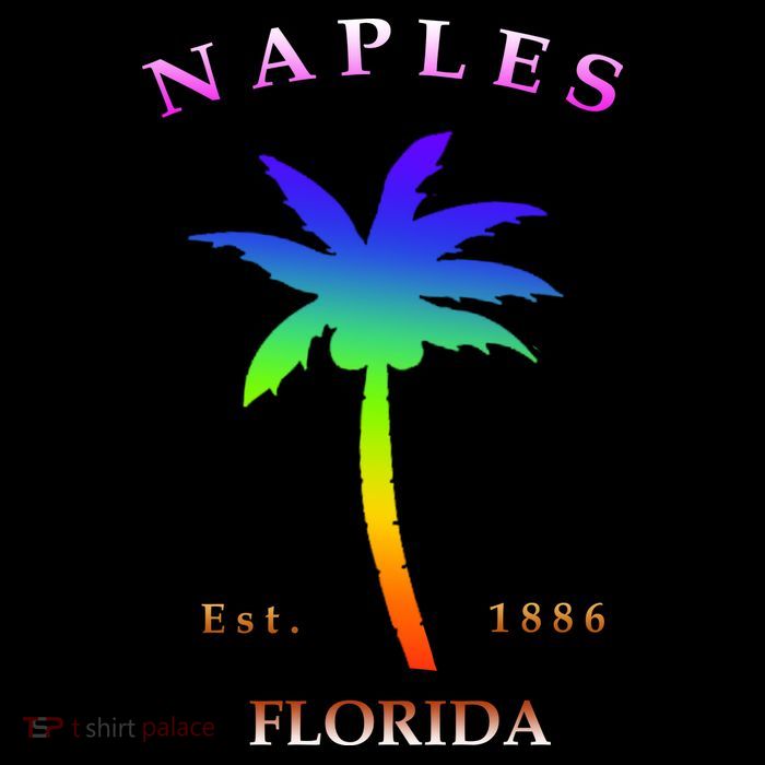 Retro Cool Original Naples Florida Beach Palm Tree Gift Sustainable Bucket Hat
