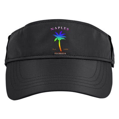 Retro Cool Original Naples Florida Beach Palm Tree Gift Adult Drive Performance Visor
