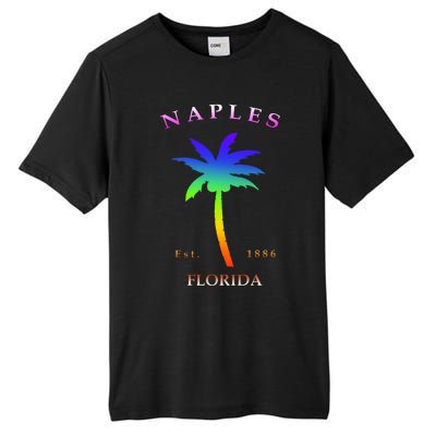 Retro Cool Original Naples Florida Beach Palm Tree Gift Tall Fusion ChromaSoft Performance T-Shirt