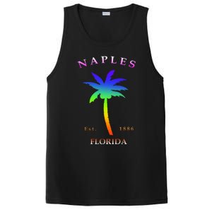 Retro Cool Original Naples Florida Beach Palm Tree Gift PosiCharge Competitor Tank