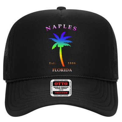 Retro Cool Original Naples Florida Beach Palm Tree Gift Trucker Hat