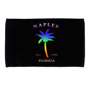 Retro Cool Original Naples Florida Beach Palm Tree Gift Microfiber Hand Towel