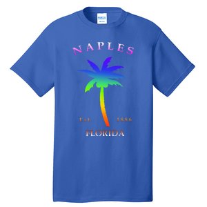 Retro Cool Original Naples Florida Beach Palm Tree Gift Tall T-Shirt