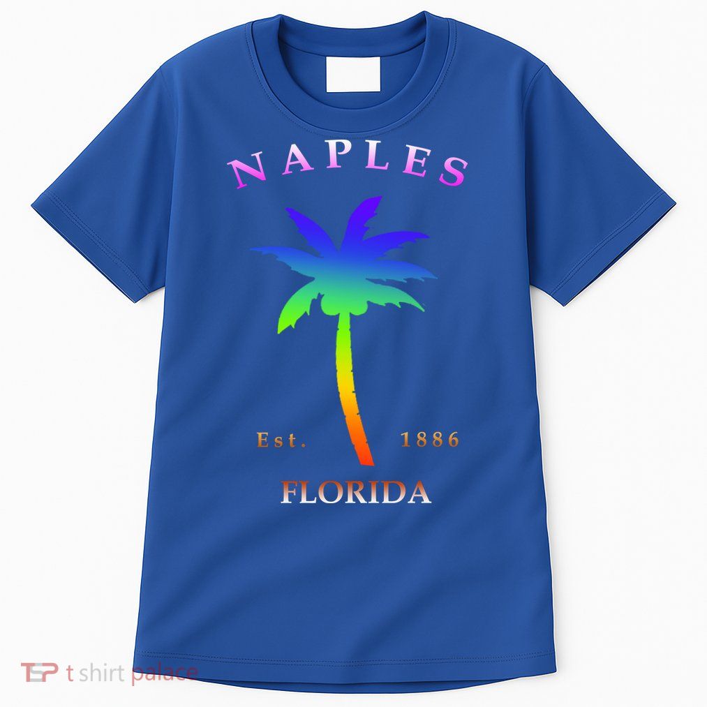 Retro Cool Original Naples Florida Beach Palm Tree Gift Tall T-Shirt