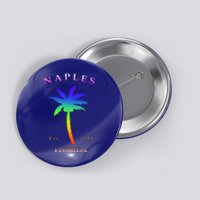 Retro Cool Original Naples Florida Beach Palm Tree Gift Button