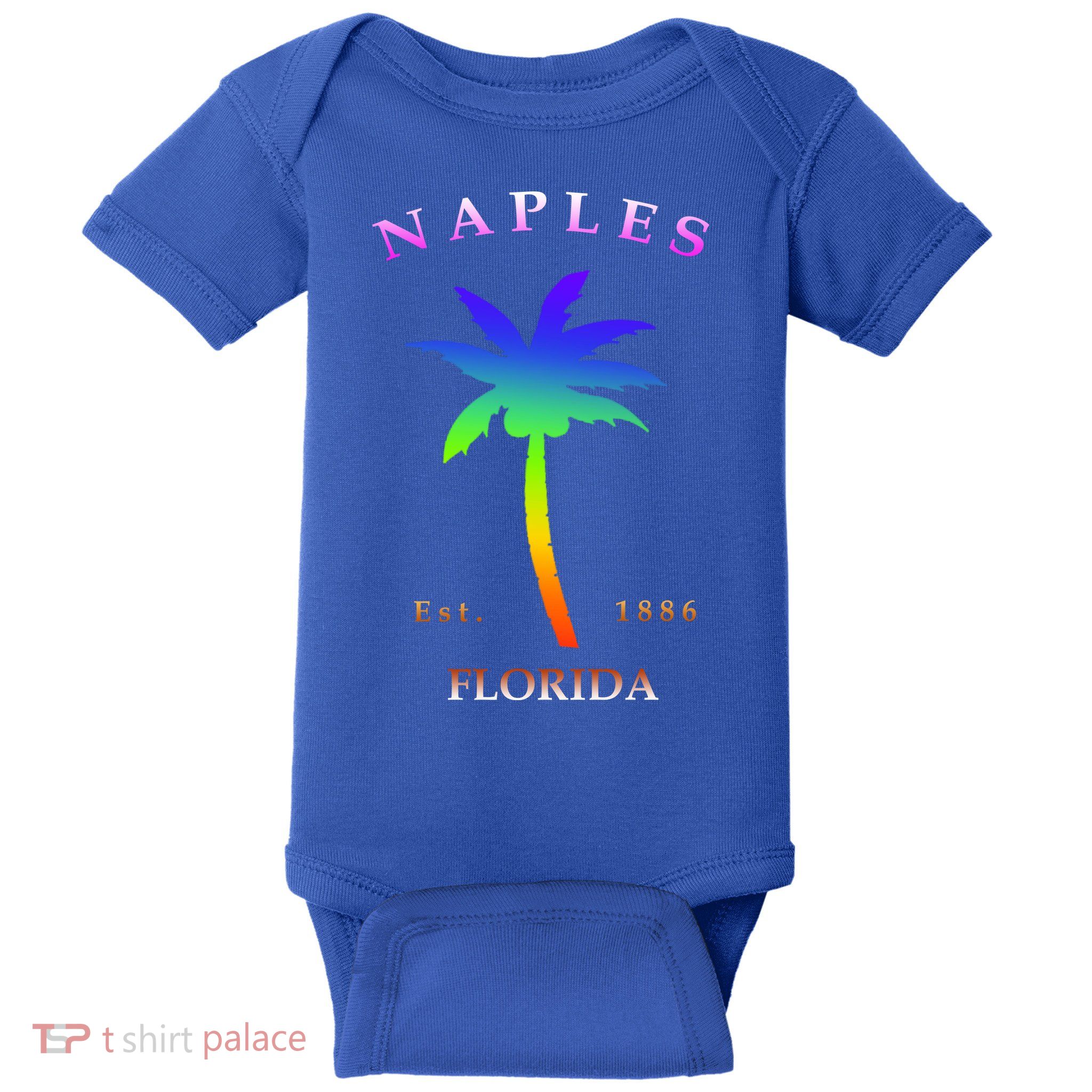 Retro Cool Original Naples Florida Beach Palm Tree Gift Baby Bodysuit