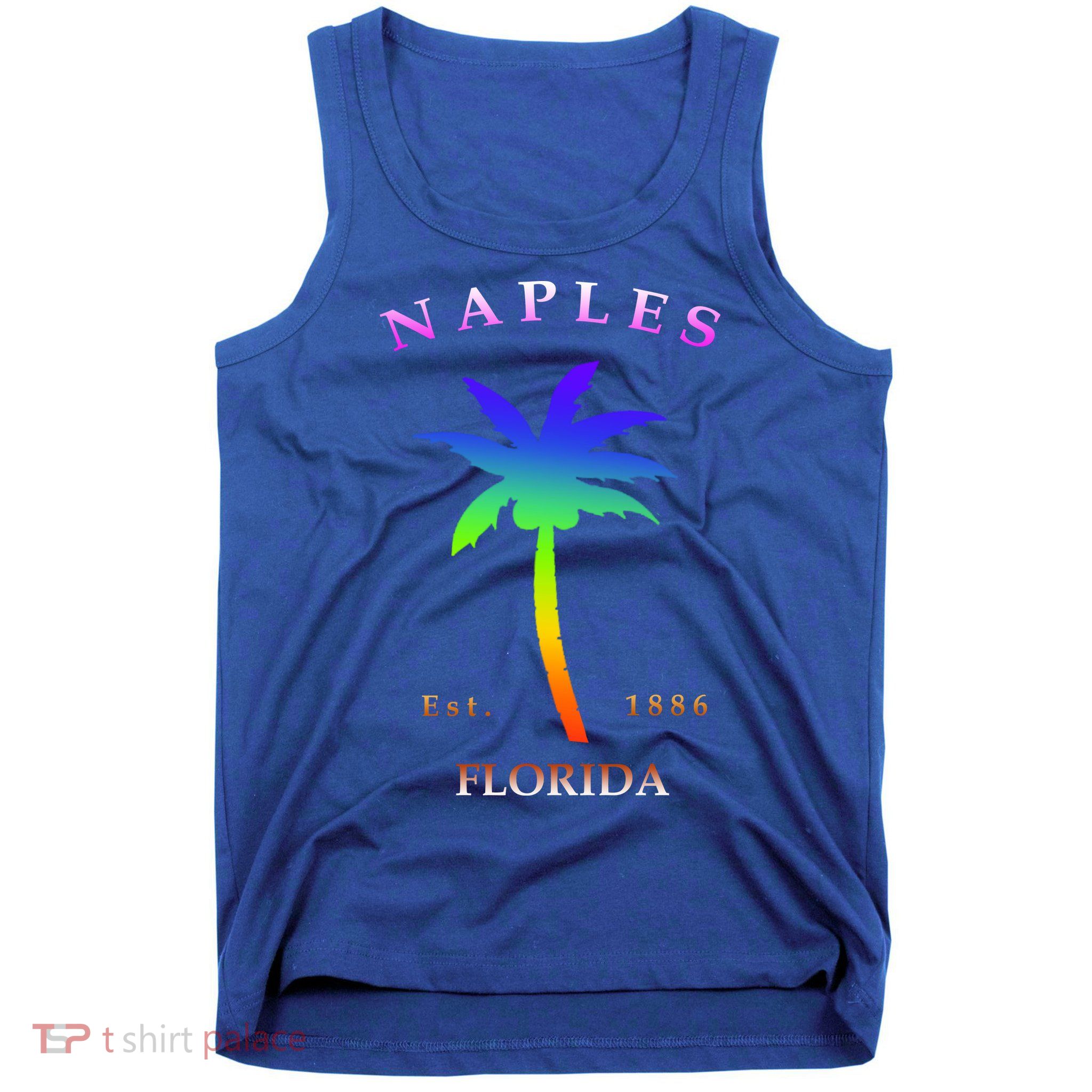 Retro Cool Original Naples Florida Beach Palm Tree Gift Tank Top
