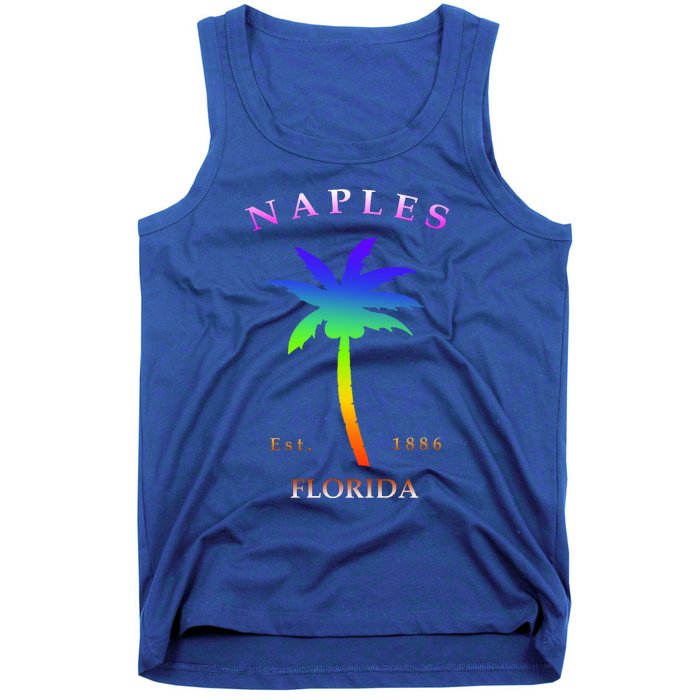 Retro Cool Original Naples Florida Beach Palm Tree Gift Tank Top