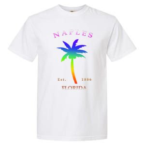 Retro Cool Original Naples Florida Beach Palm Tree Gift Garment-Dyed Heavyweight T-Shirt