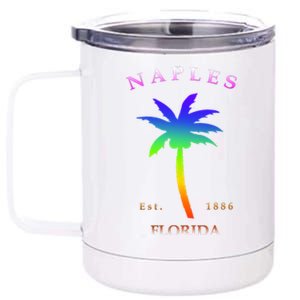 Retro Cool Original Naples Florida Beach Palm Tree Gift 12 oz Stainless Steel Tumbler Cup