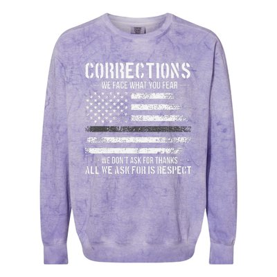 Respect Correctional Officer Proud Corrections Officer Colorblast Crewneck Sweatshirt