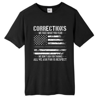 Respect Correctional Officer Proud Corrections Officer Tall Fusion ChromaSoft Performance T-Shirt