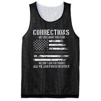 Respect Correctional Officer Proud Corrections Officer Mesh Reversible Basketball Jersey Tank