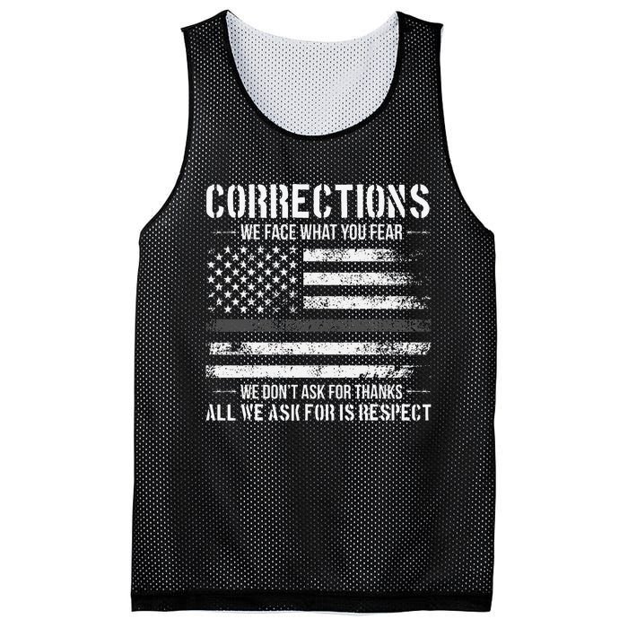 Respect Correctional Officer Proud Corrections Officer Mesh Reversible Basketball Jersey Tank