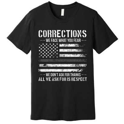 Respect Correctional Officer Proud Corrections Officer Premium T-Shirt